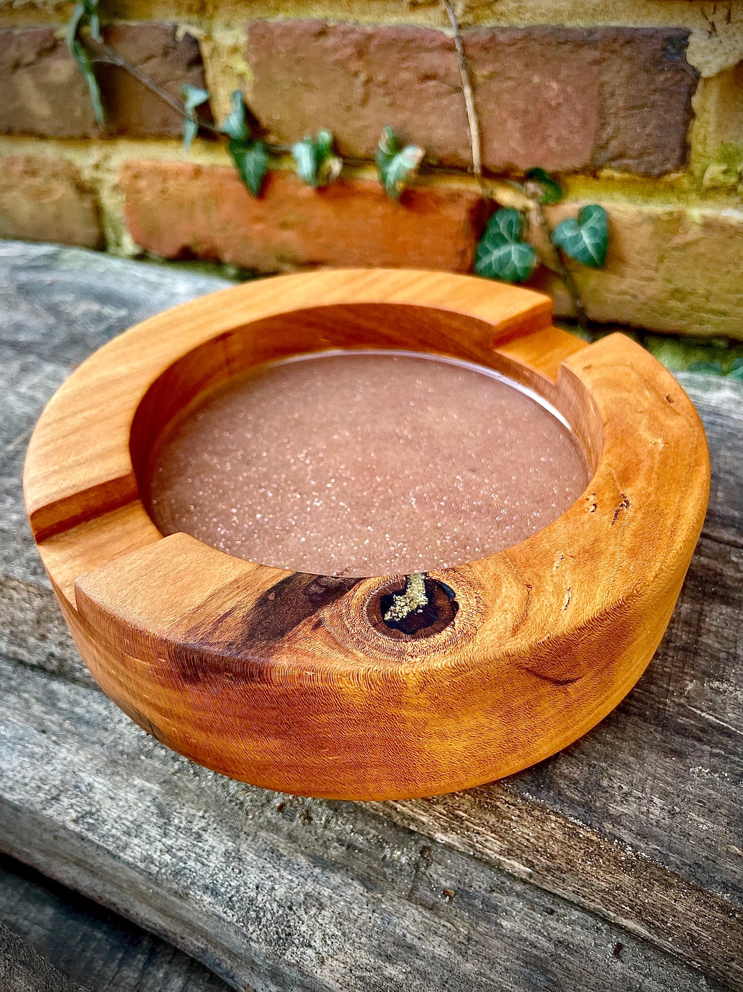 Cigar tray - Cherry - copper / flake