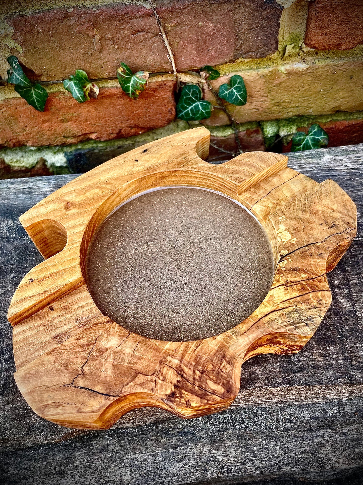 Cigar tray - Spalted Ash- gold /copper flake