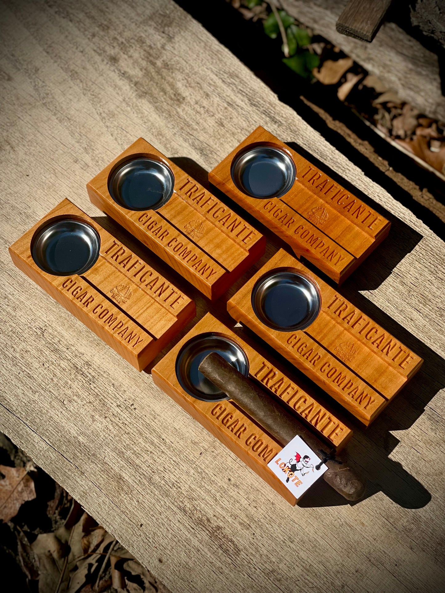 Traficante single stick cigar tray - squared edged