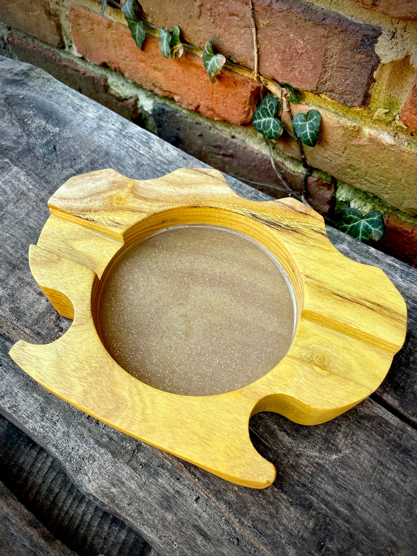 Cigar tray - Mulberry - copper /gold flake