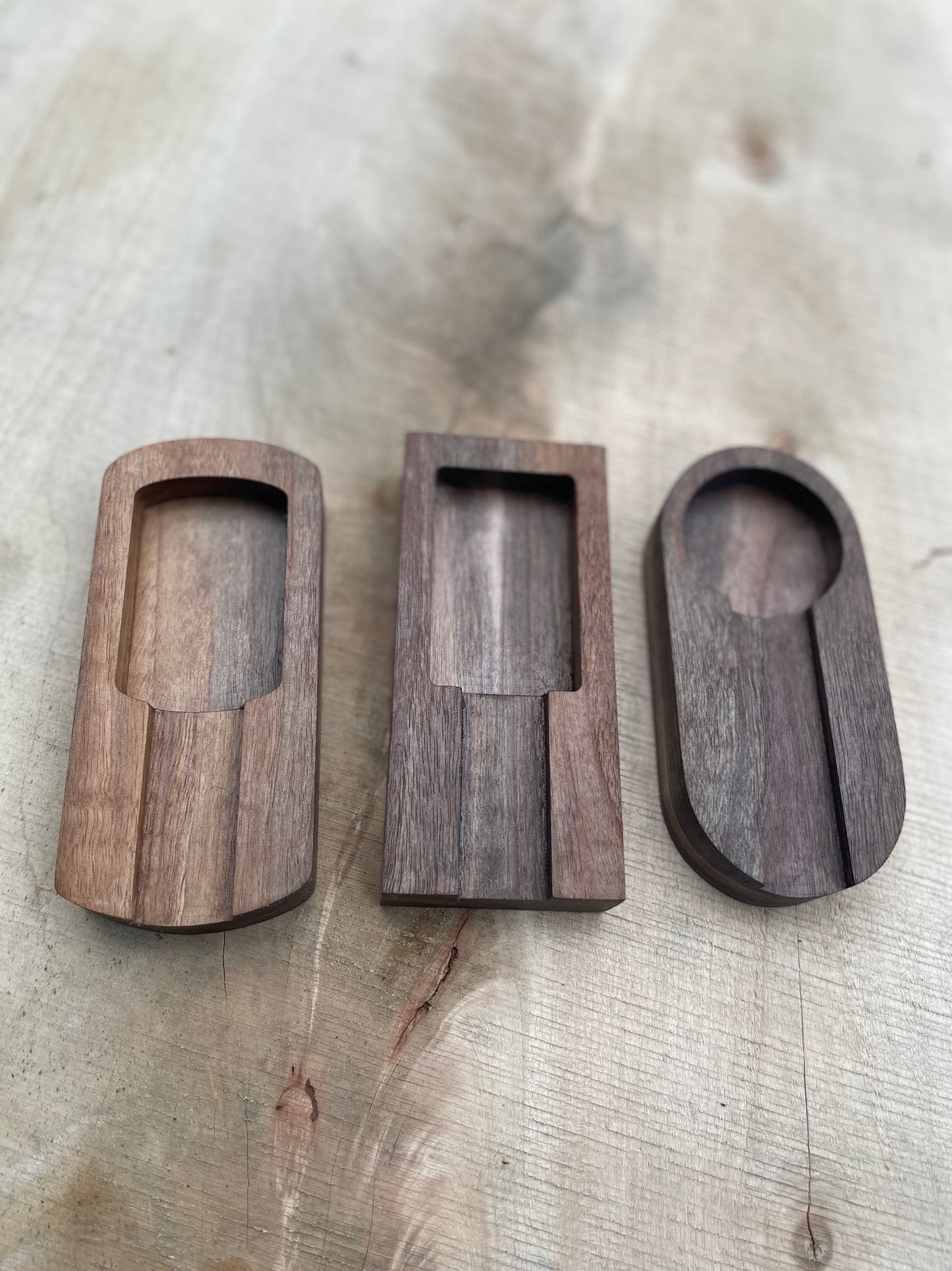 Cigar tray set - black walnut