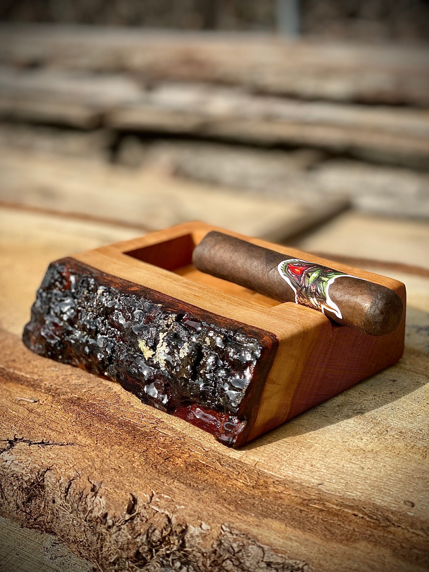 Cigar Tray - Live edge cherry