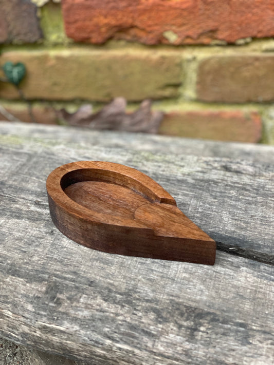 Cigar tray - Teardrop single - black walnut