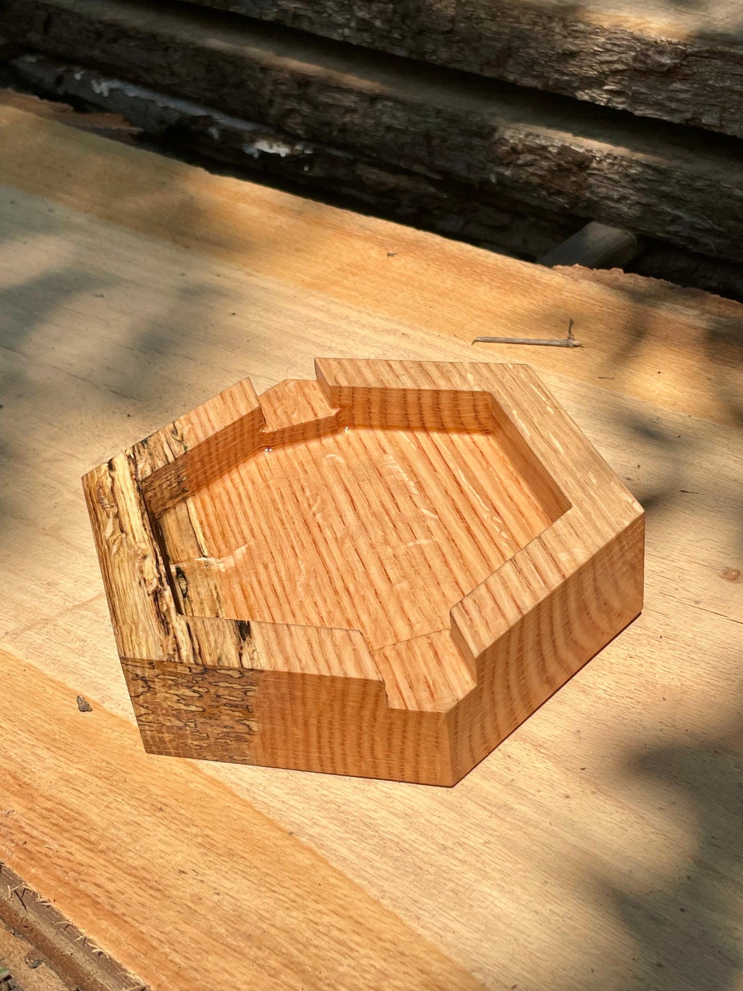 Cigar tray -spalted red oak