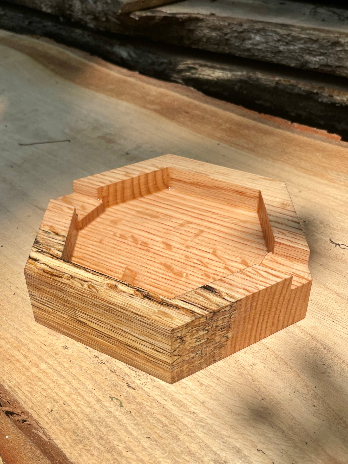 Cigar tray -spalted red oak